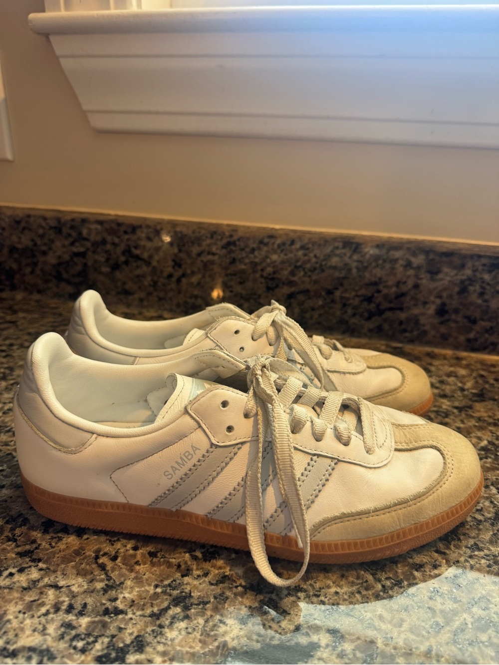 Adidas White Samba Leather Sneakers - Picture 2 of 6